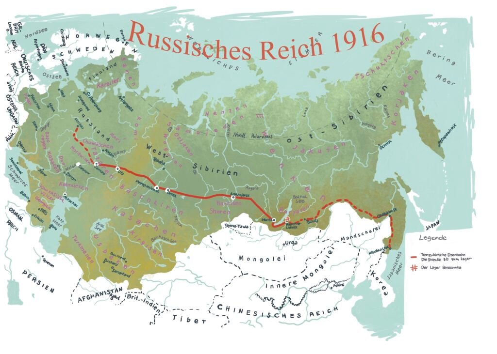 rus empire 1916 Russian Empire Map 1916, Siberian Chronicles Graphic Novel
