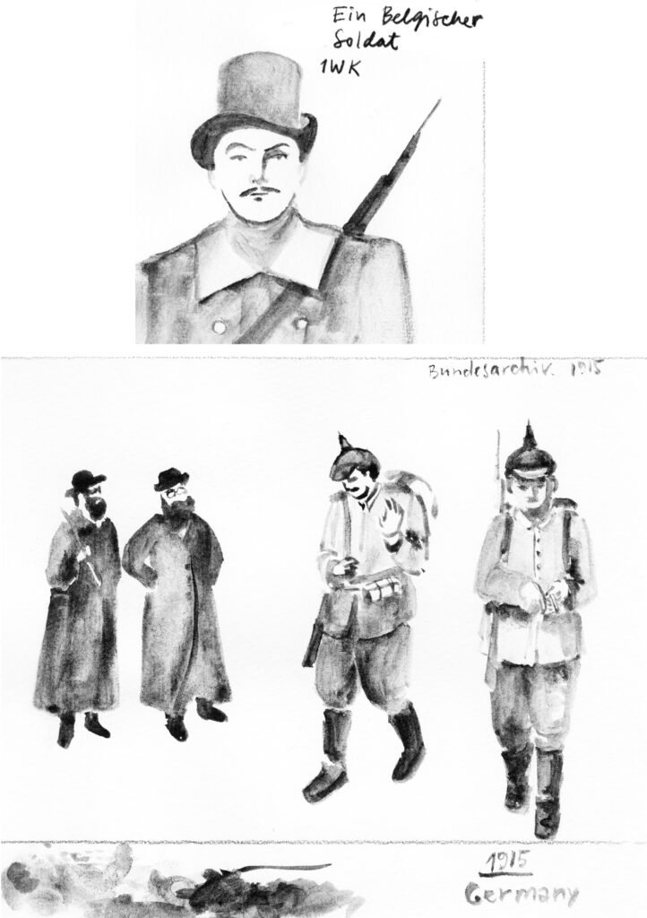 Archive Drawing Studies WW1 ww1 soldaten archiv drawing
